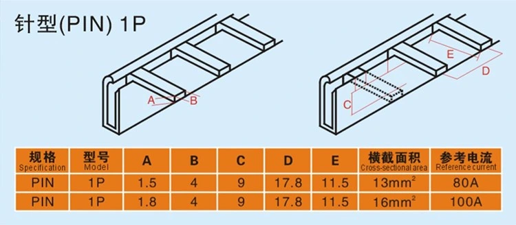 Pin Type Busar Copper Busbar Breaker Busbars