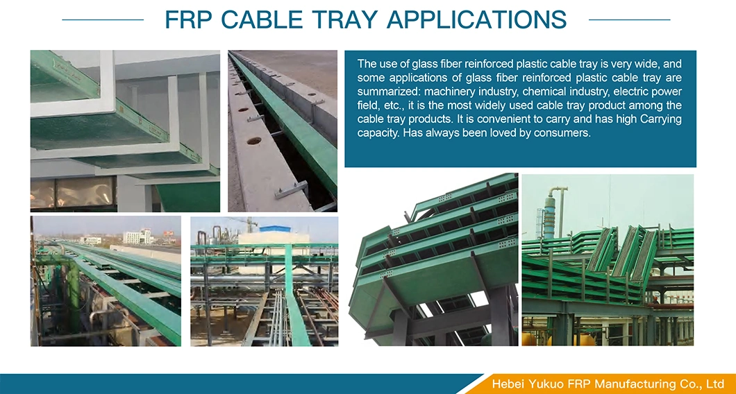 Cost-Effective Solvent Resistant FRP Plastic U Channel Cable Tray