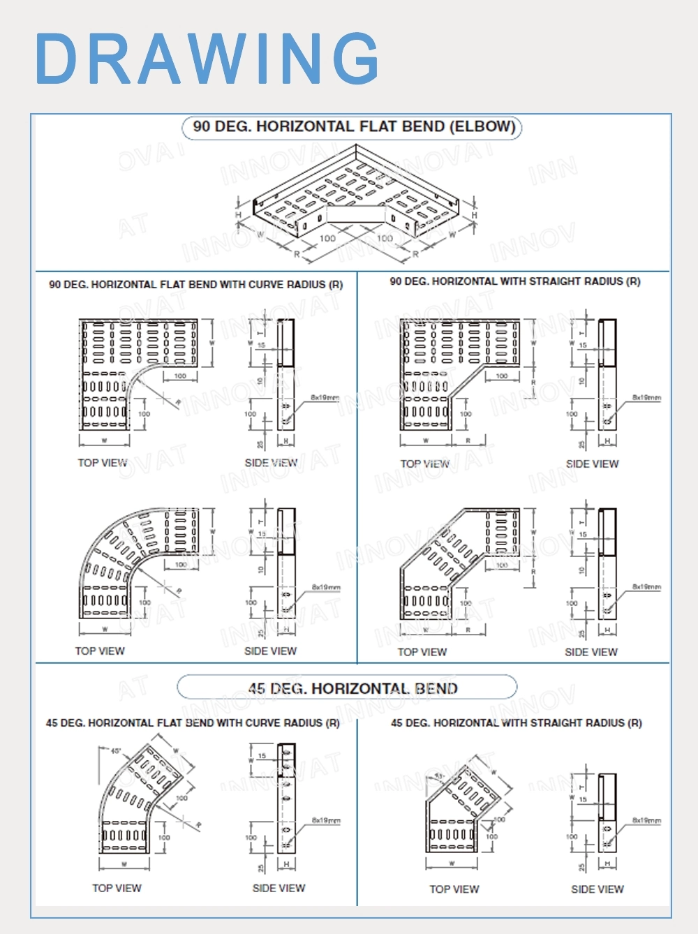 The Best Selling 500*200mm Ventilated or Perforated Trough Aluminum Alloy Cable Tray