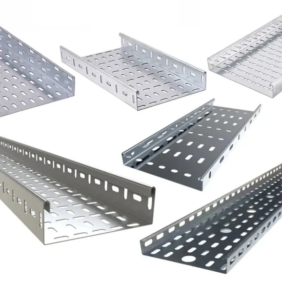 450mm Width Trough Type Cable Tray Ventilated Perforated Steel Cable Tray