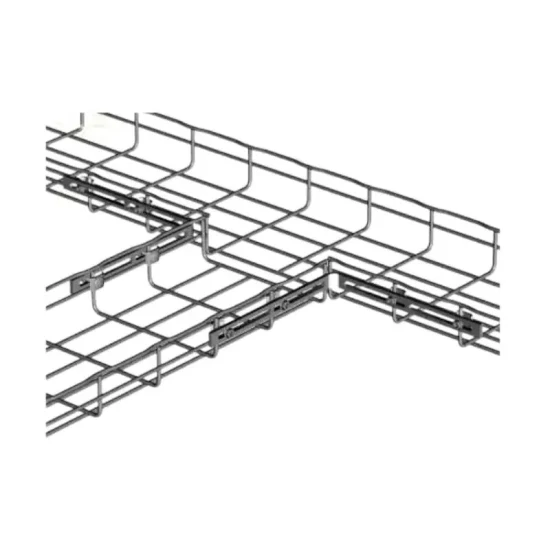 Electro-Galvanized Wire Mesh Cable Tray with Mounting Bracket